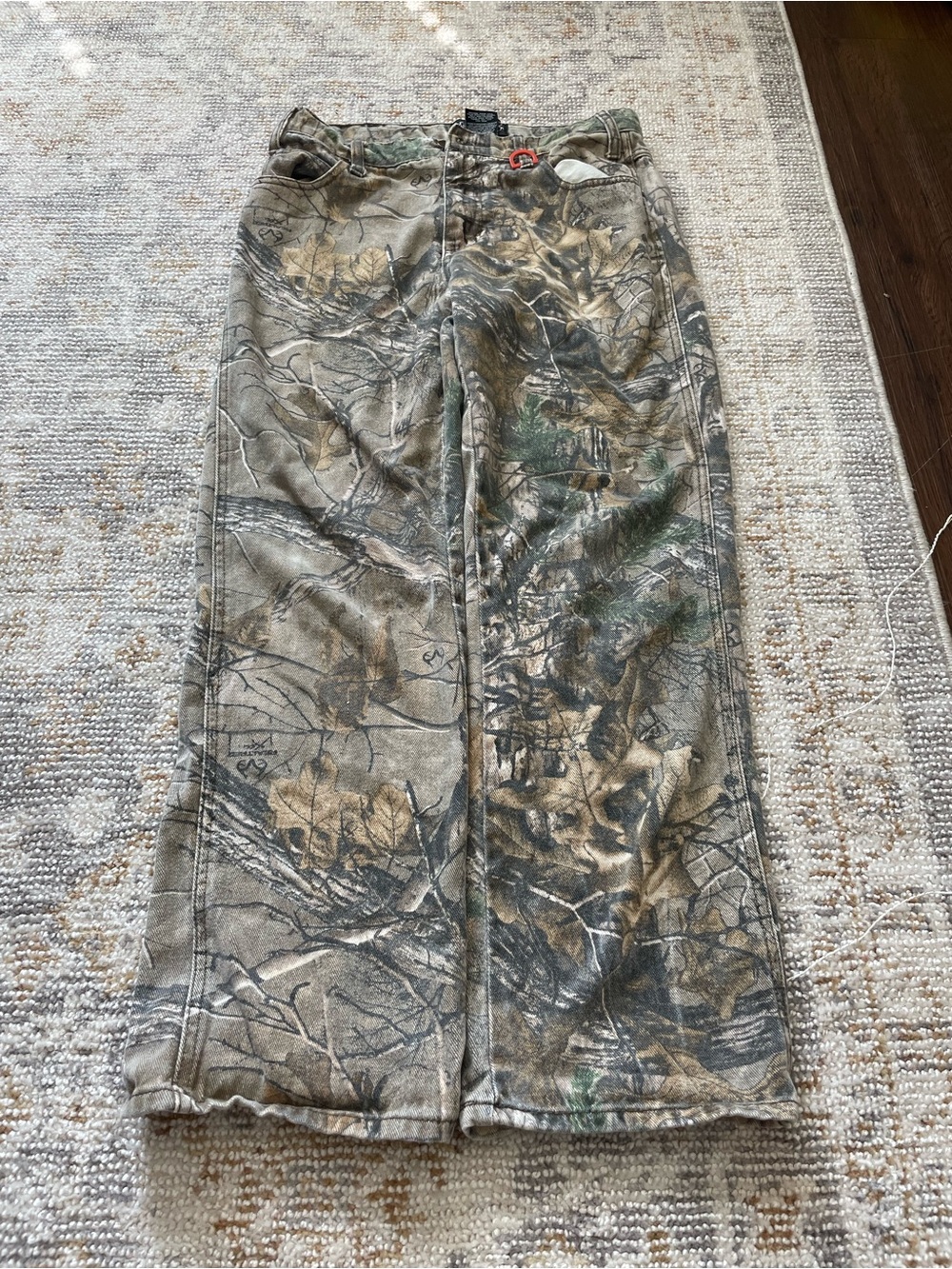 Realtree Women's Wide-Leg Camo Jeans in Tan and Green